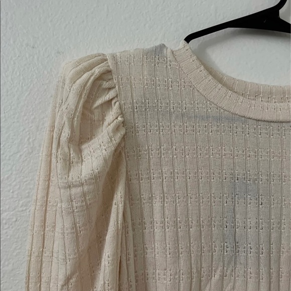 Taupe Puff Sleeve Blouse - Picture 6 of 12